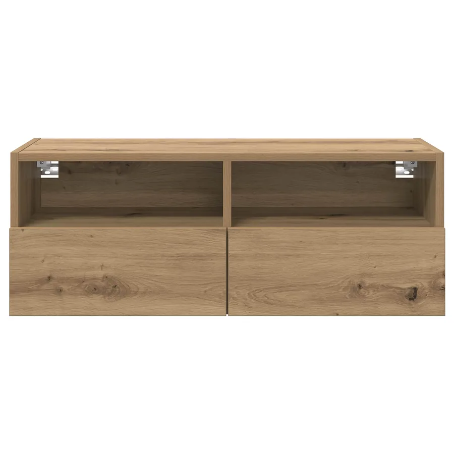 Meubles TV muraux 2 pcs Chêne artisanal Bois d'ingénierie - 7