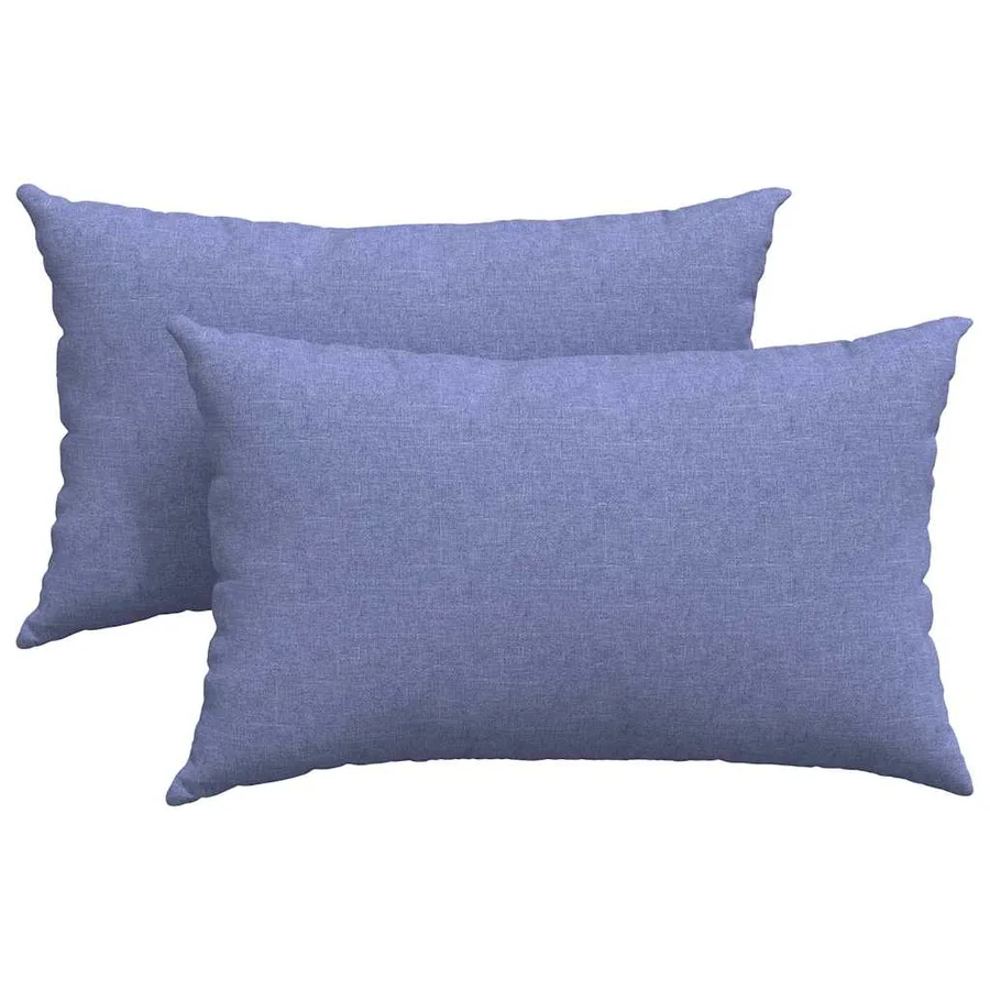 Coussins de canapé 2 pcs Bleu denim 50 x 30 cm tissu - 2