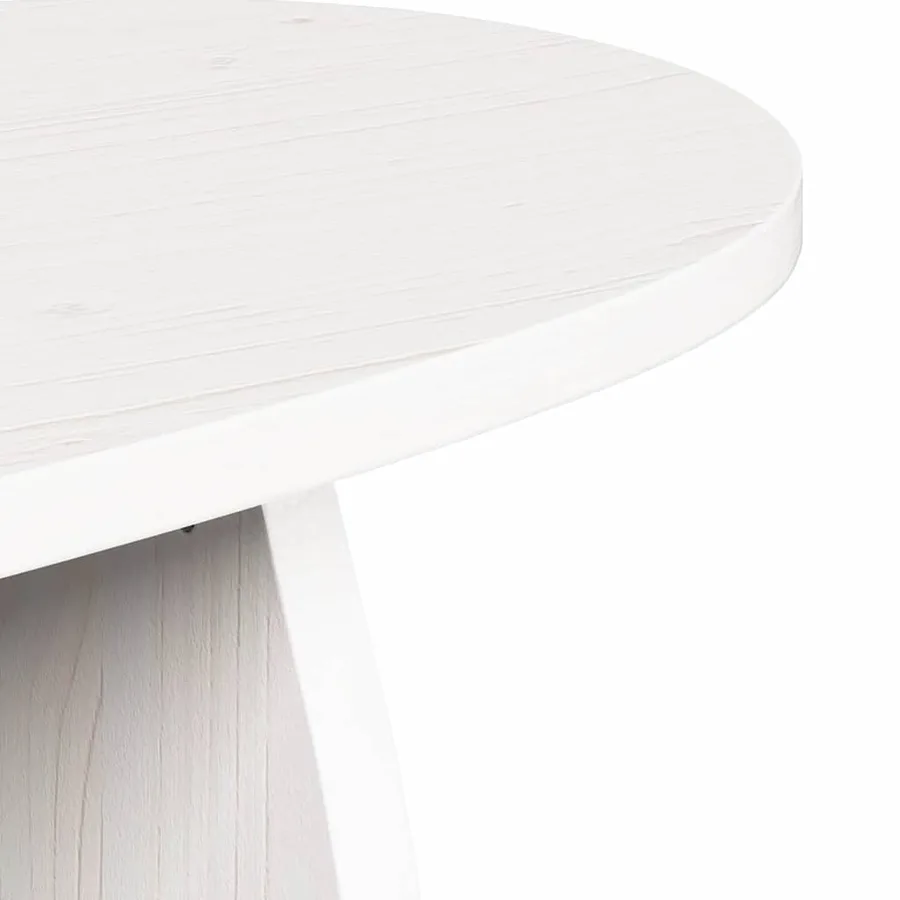 Table basse Blanc 80 x 40 x 35 cm Pin massif - 14