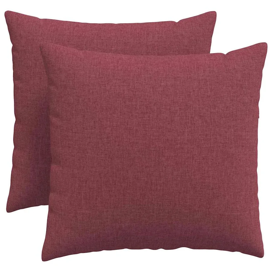 Coussins de canapé 2 pcs Bordeaux 50 x 50 cm tissu - 2