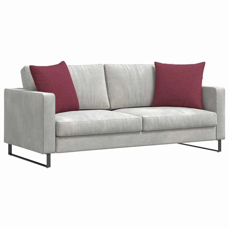 Coussins de canapé 2 pcs Bordeaux 50 x 50 cm tissu - 3