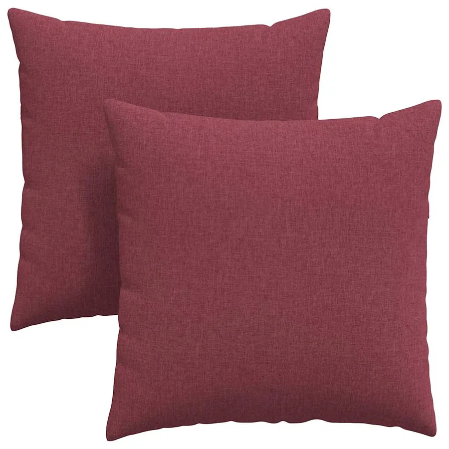 Coussins de canapé 2 pcs Bordeaux 60 x 60 cm tissu - 2
