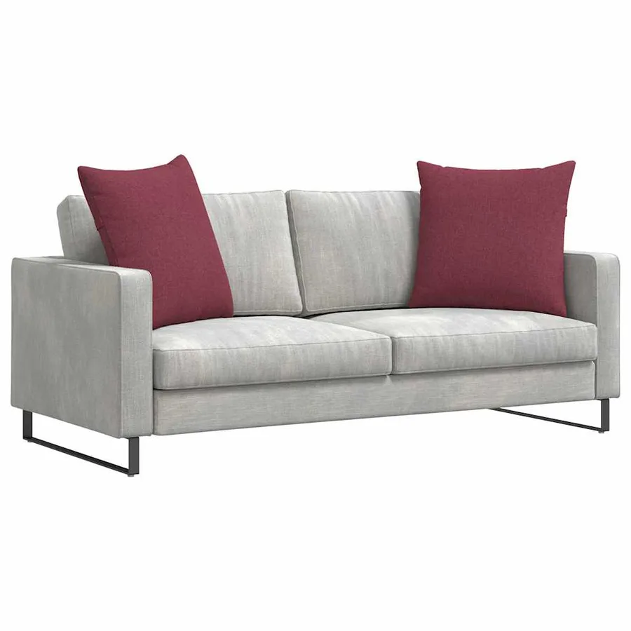 Coussins de canapé 2 pcs Bordeaux 60 x 60 cm tissu - 3
