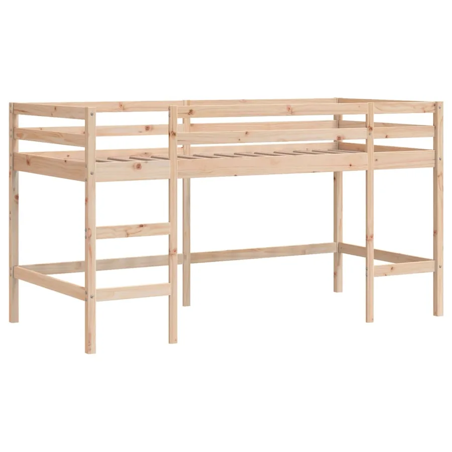 Lit mezzanine enfants avec rideaux sans matelas 90x190 cm - 6