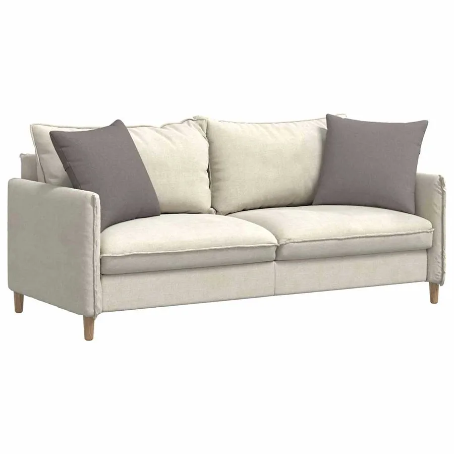 Coussins de canapé 2 pcs Taupe 50 x 50 cm tissu - 3