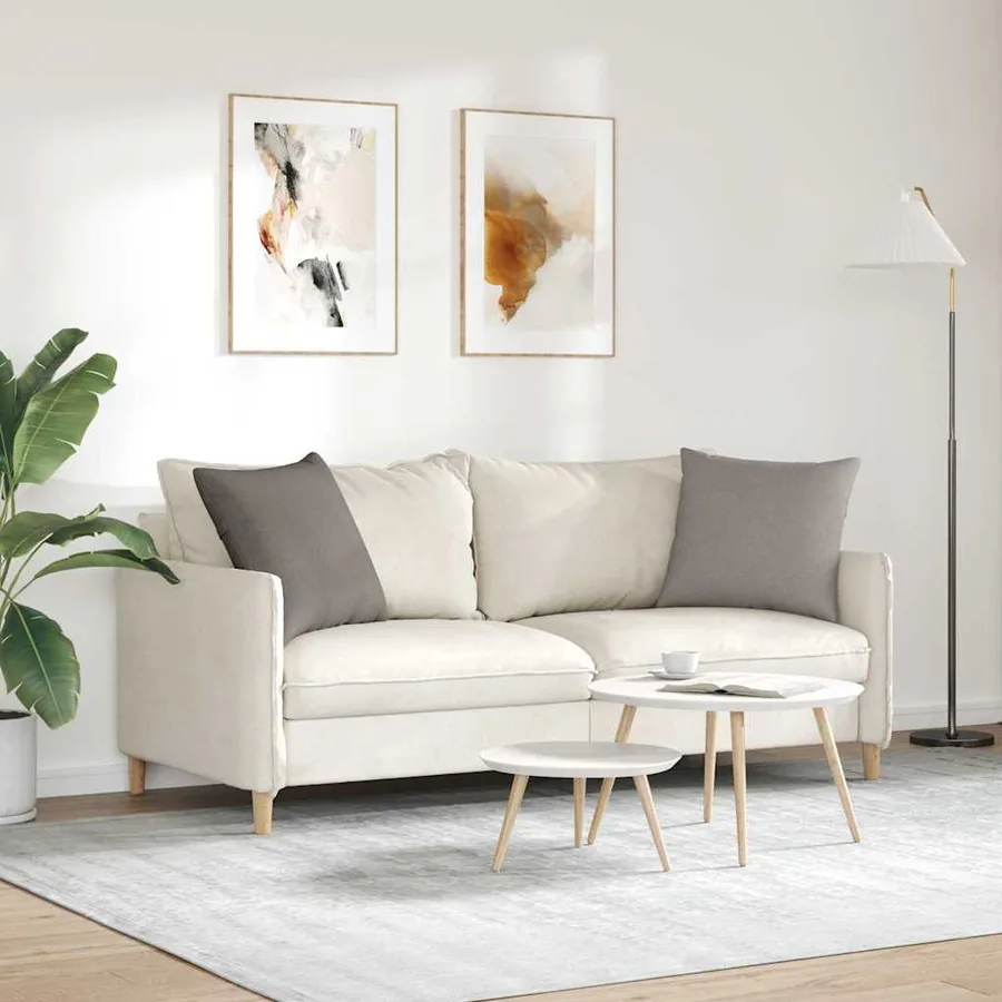 Coussins de canapé 2 pcs Taupe 50 x 50 cm tissu - 4