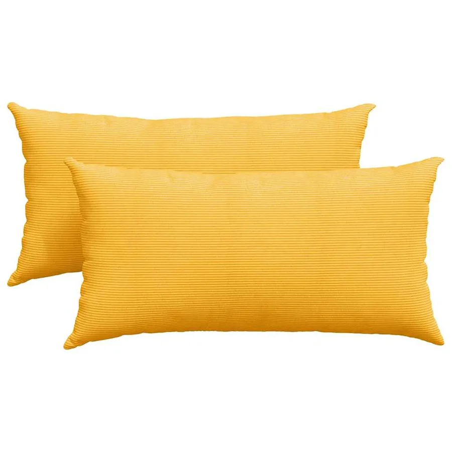 Coussins de canapé 2 pcs Jaune clair 80 x 40 cm - 2