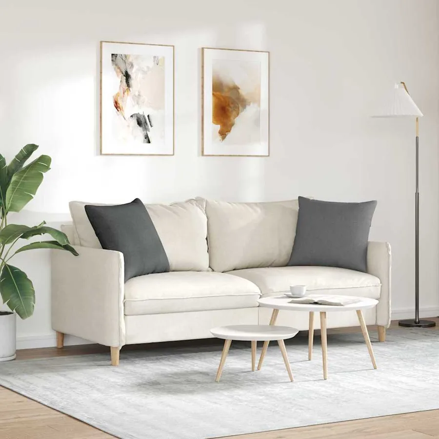 Coussins de canapé 2 pcs Gris foncé 50 x 50 cm tissu - 4