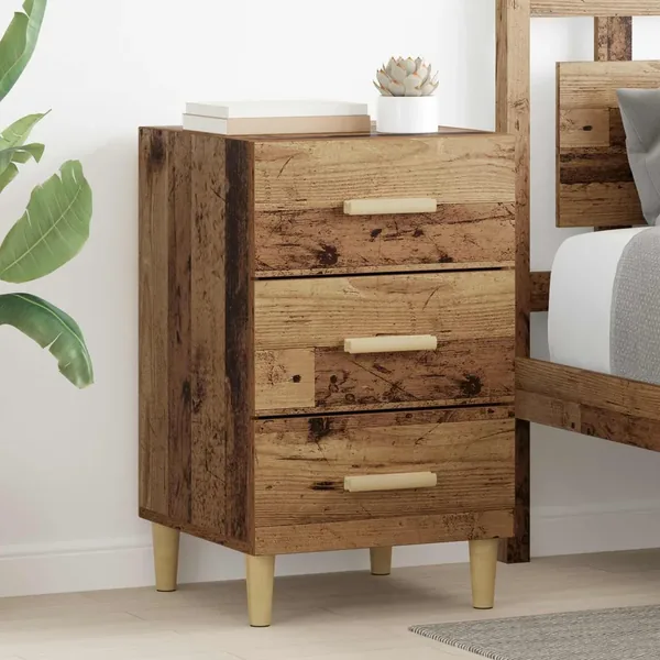 Cabinet de chevet Bois ancien 40 x 40 x 66 cm Bois d'ingénierie