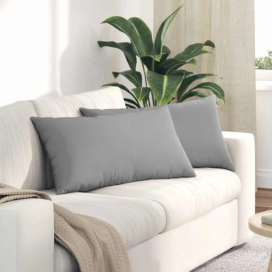 Coussins de canapé 2 pcs Gris nuage 80 x 40 cm tissu