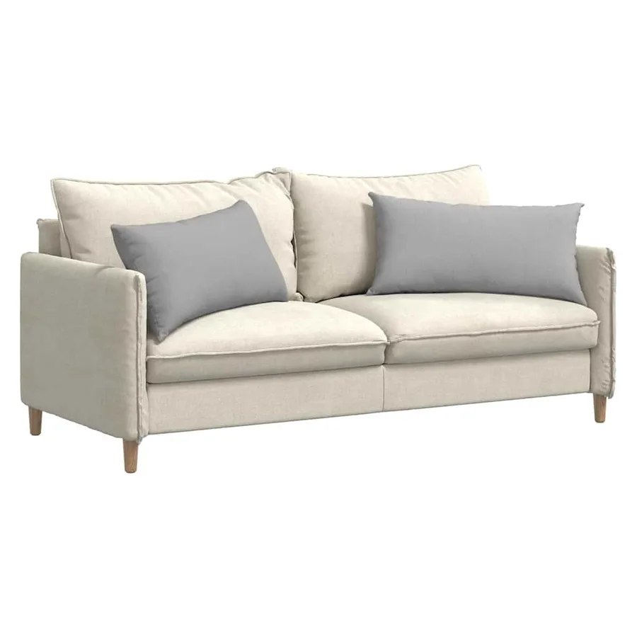 Coussins de canapé 2 pcs Gris nuage 80 x 40 cm tissu - 3