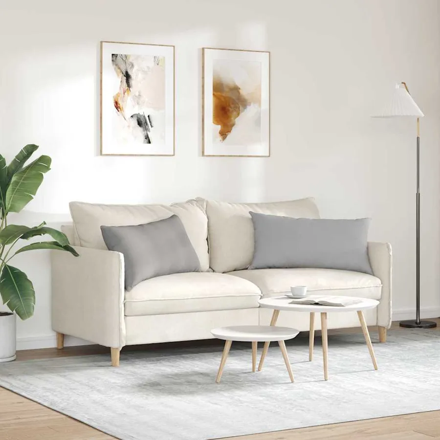 Coussins de canapé 2 pcs Gris nuage 80 x 40 cm tissu - 4