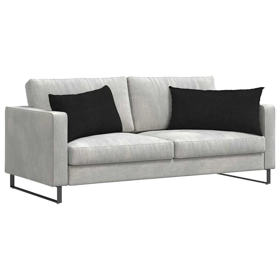 Coussins de canapé 2 pcs Noir 80 x 40 cm tissu - 3