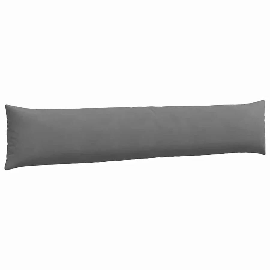 Coussins de canapé 2 pcs Gris foncé 200 x 40 cm tissu - 5