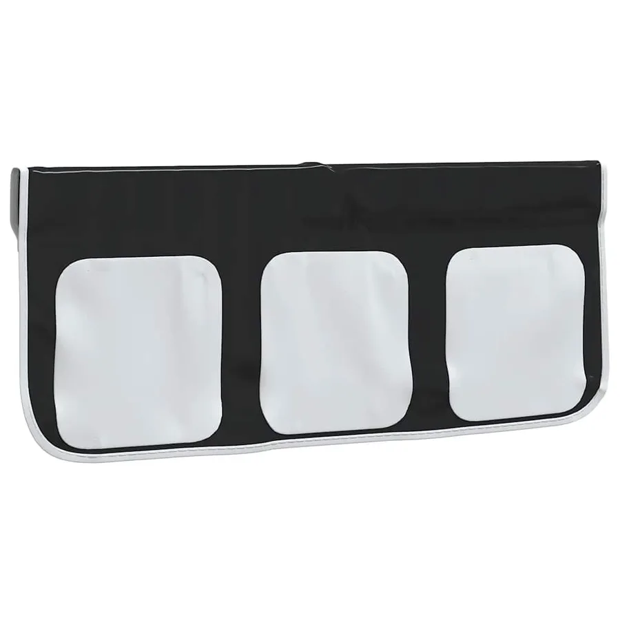 Rideaux pour lit mezzanine blanc et noir polyester - 11