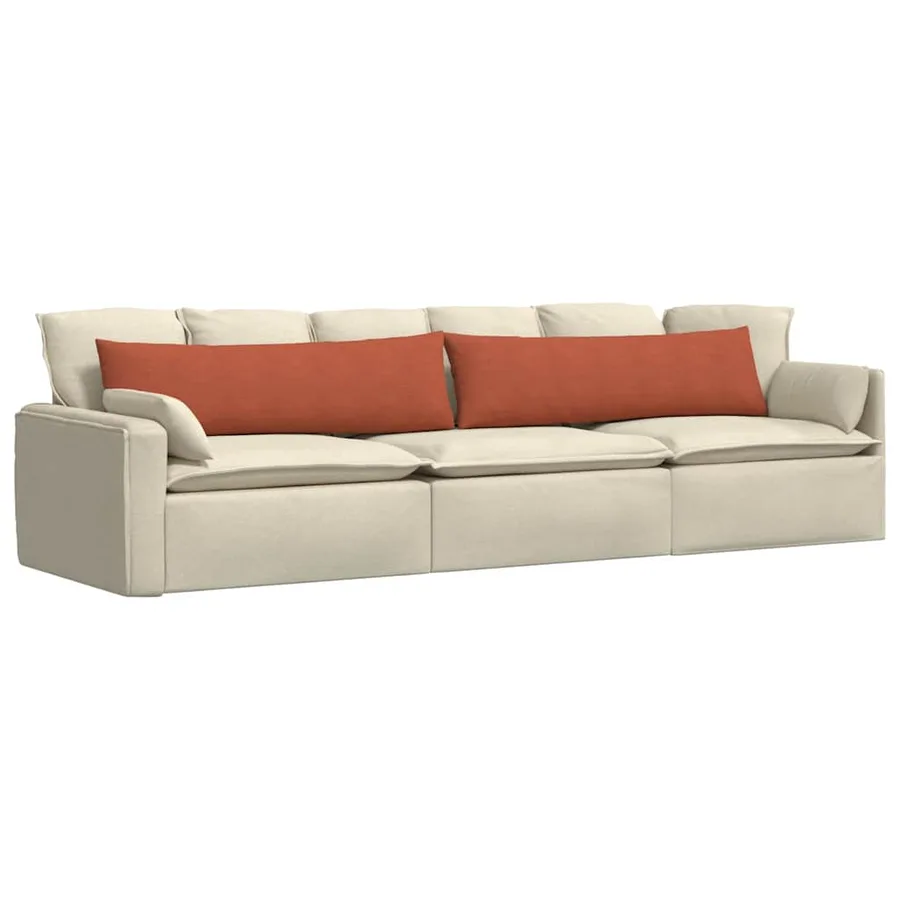 Coussins de canapé 2 pcs Rouge orange 145 x 40 cm - 3