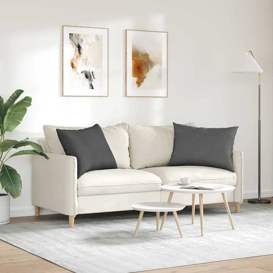 Coussins de canapé 2 pcs Gris foncé 70 x 50 cm - 4