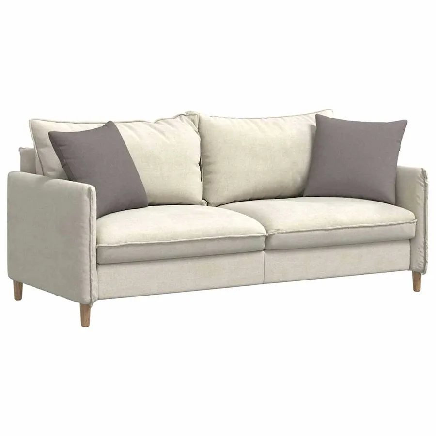 Coussins de canapé 2 pcs Taupe 45 x 45 cm tissu - 3