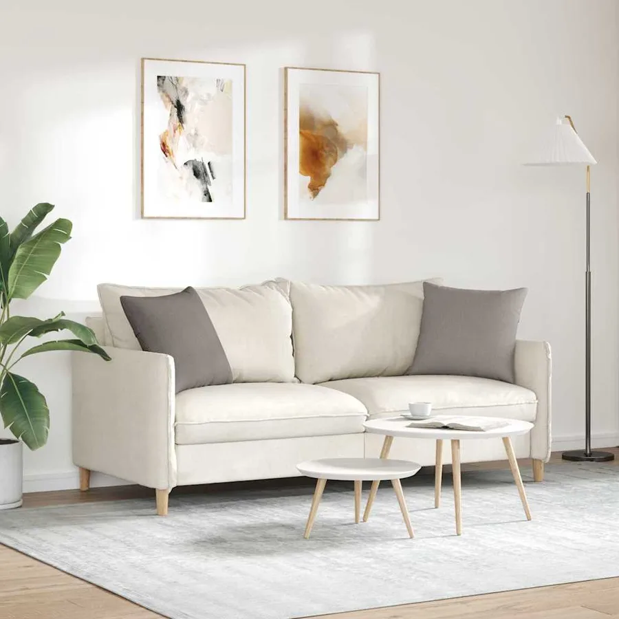 Coussins de canapé 2 pcs Taupe 45 x 45 cm tissu - 4