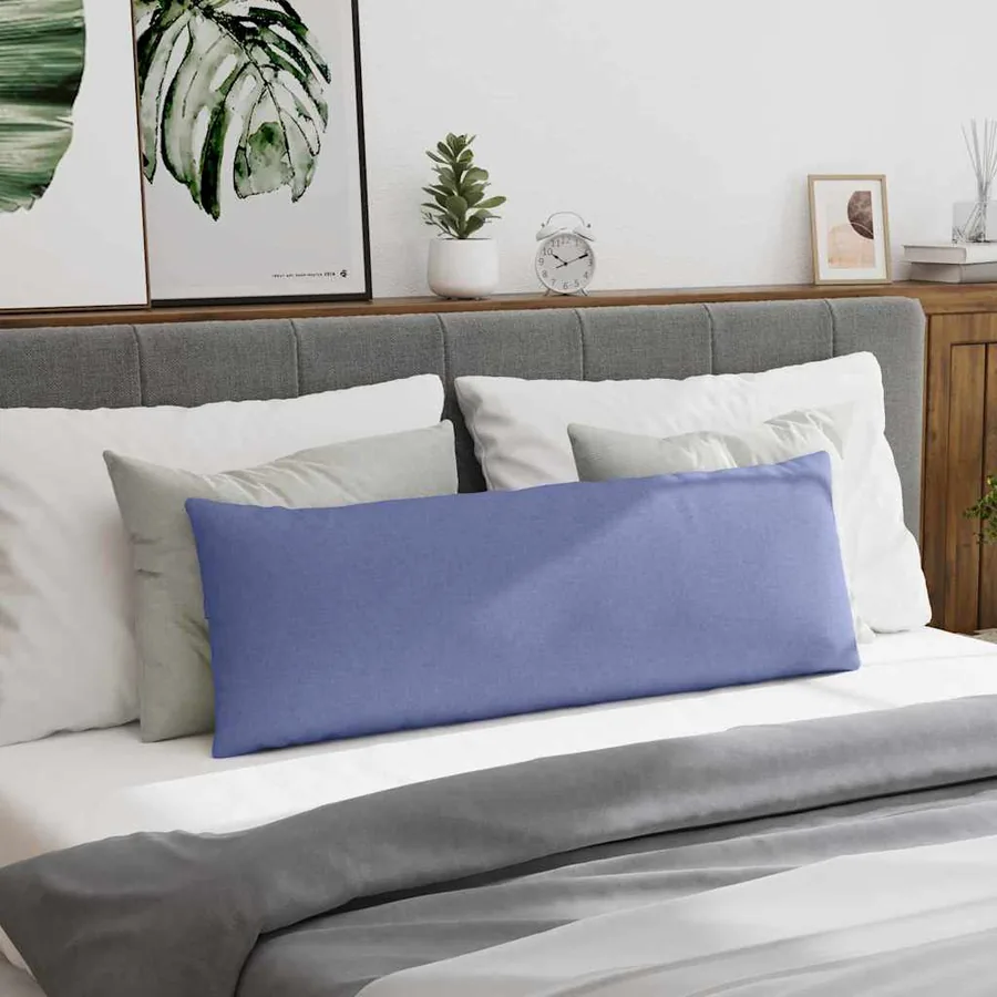 Coussins de canapé 2 pcs Bleu denim 120 x 40 cm tissu - 4