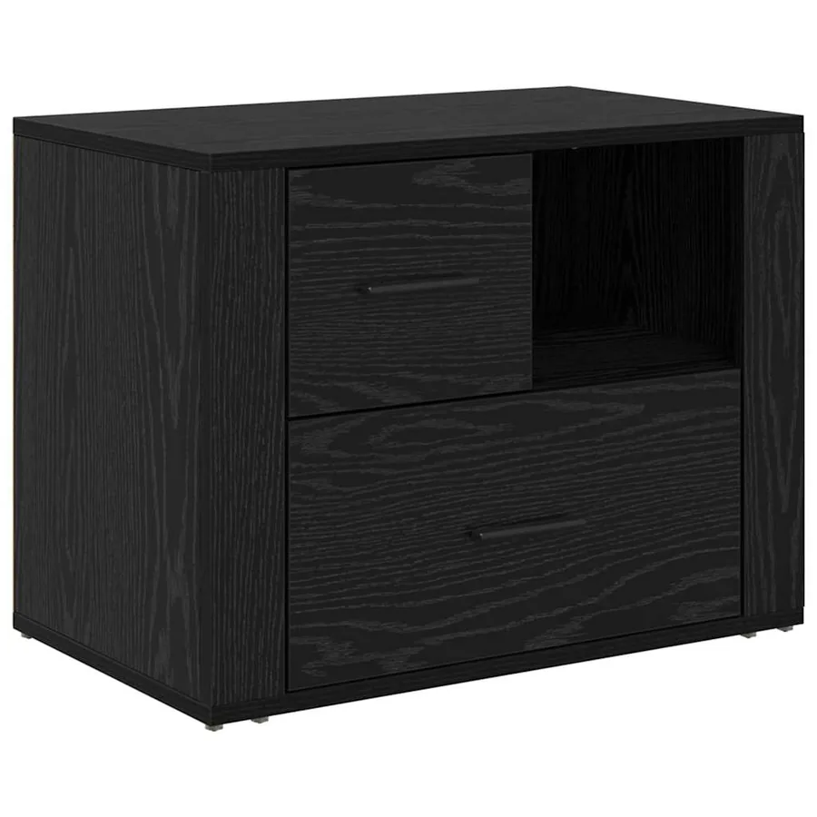 Cabinet de chevet Chêne noir 35 x 60 x 50 cm Bois d'ingénierie - 2