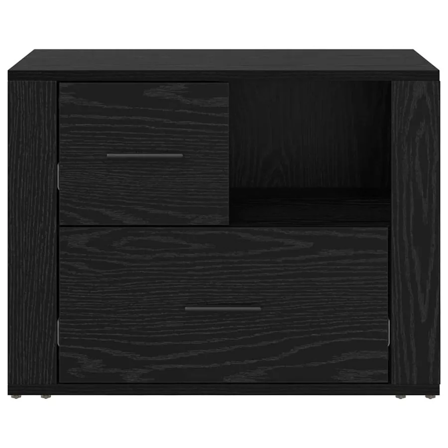 Cabinet de chevet Chêne noir 35 x 60 x 50 cm Bois d'ingénierie - 6