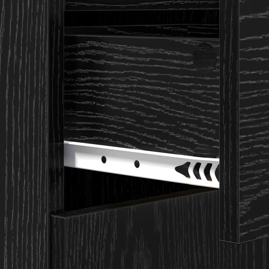 Buffet Chêne noir 45 x 42,5 x 93 cm Bois d'ingénierie - 8