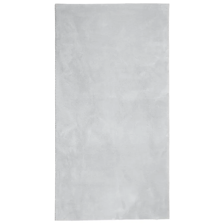 Tapis HUARTE à poils courts doux et lavable gris 60x110 cm - 2