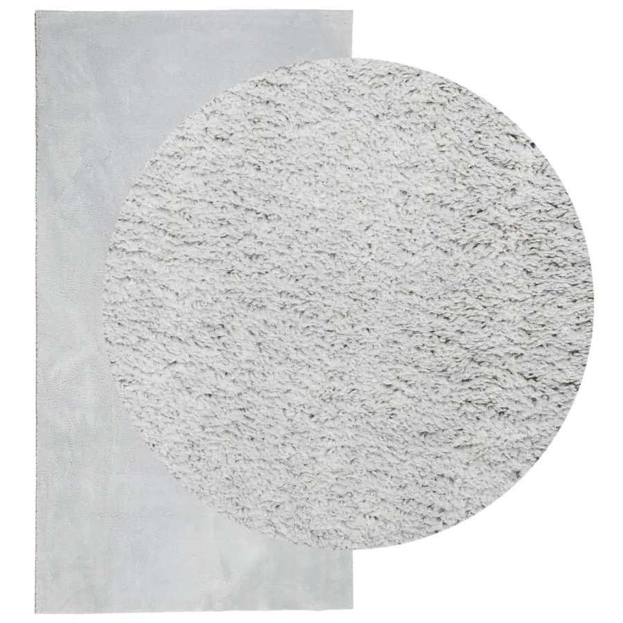 Tapis HUARTE à poils courts doux et lavable gris 60x110 cm - 3