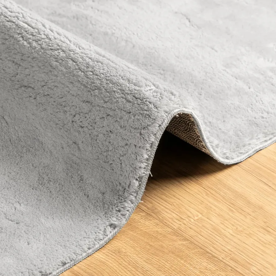 Tapis HUARTE à poils courts doux et lavable gris 60x110 cm - 6
