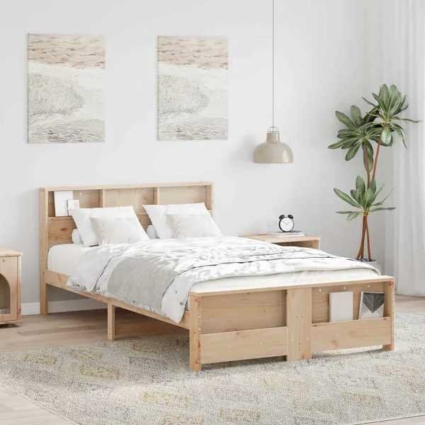 Cadre de lit Marron 140 x 190 cm Bois d'ingénierie
