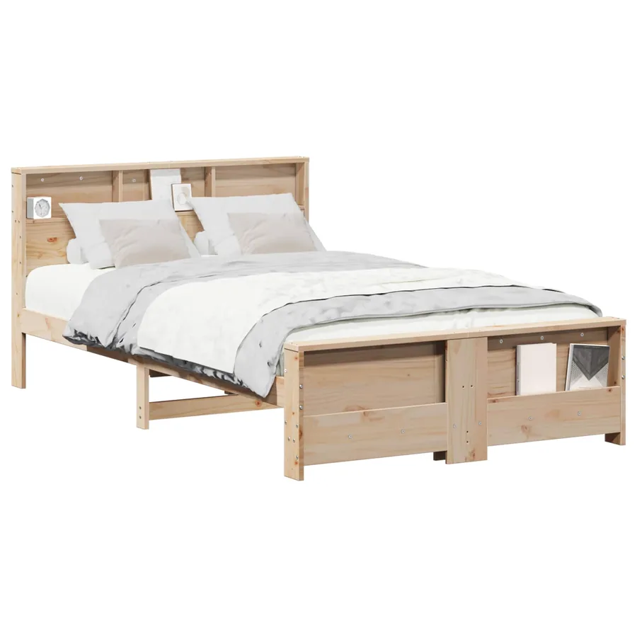 Cadre de lit Marron 140 x 190 cm Bois d'ingénierie - 2