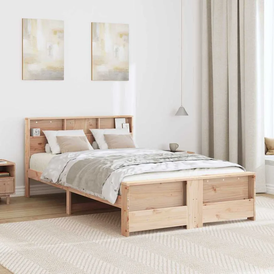 Cadre de lit Marron 140 x 190 cm Bois d'ingénierie - 3