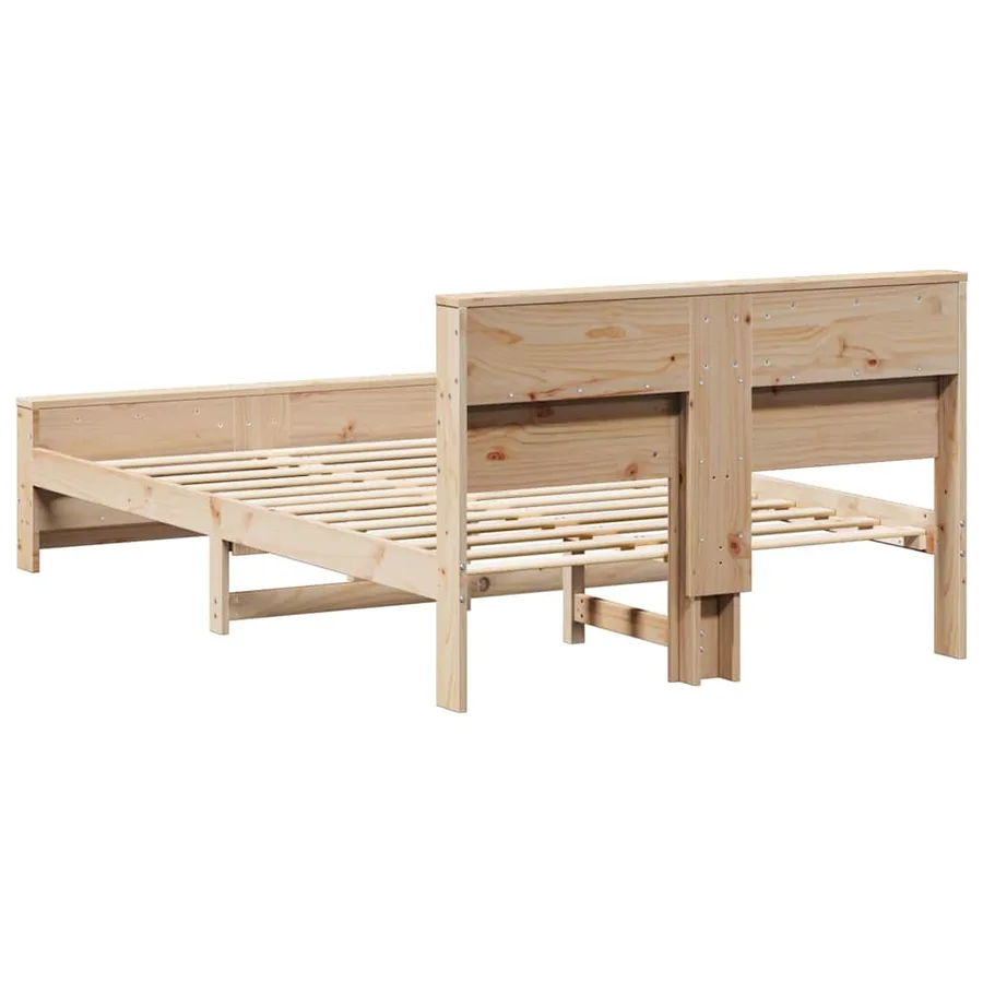 Cadre de lit Marron 120 x 190 cm Bois d'ingénierie - 7