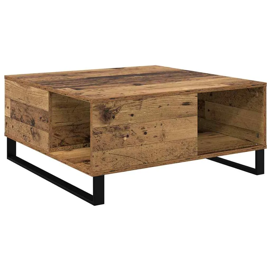 Table basse Bois Ancien 80 x 80 x 36,5 cm Bois d'ingénierie - 2