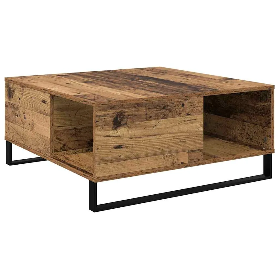 Table basse Bois Ancien 80 x 80 x 36,5 cm Bois d'ingénierie - 7