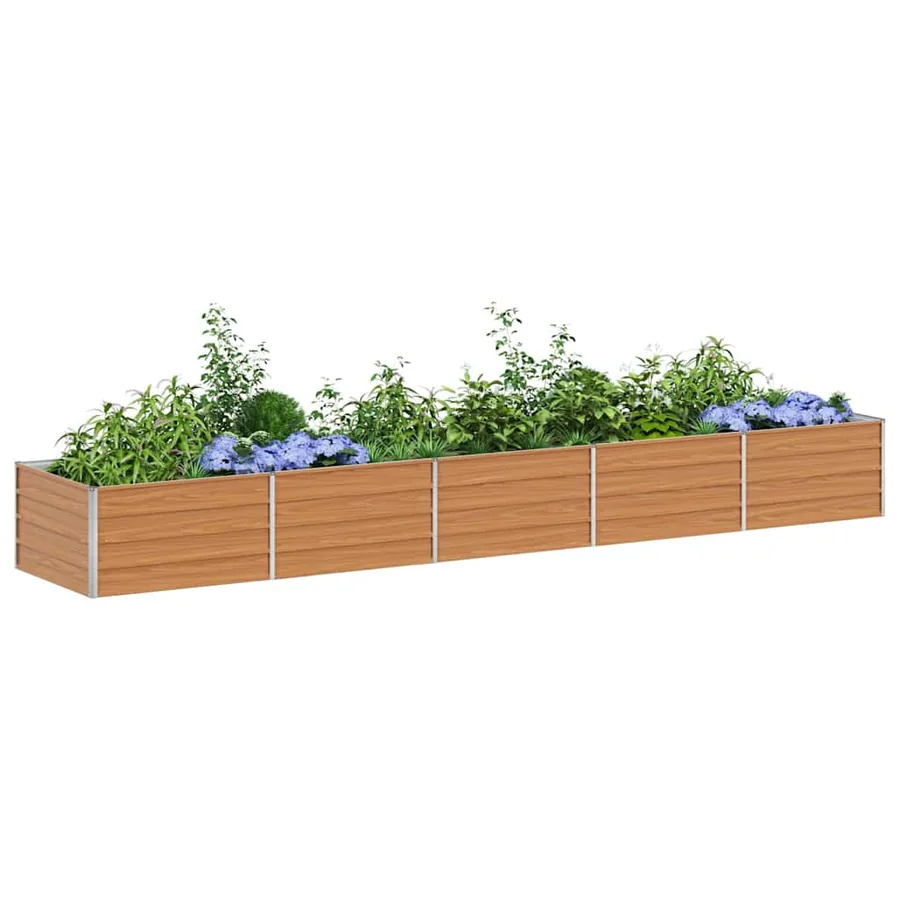 Jardinière surélevée Marron Clair 400 x 80 x 45 cm - 3