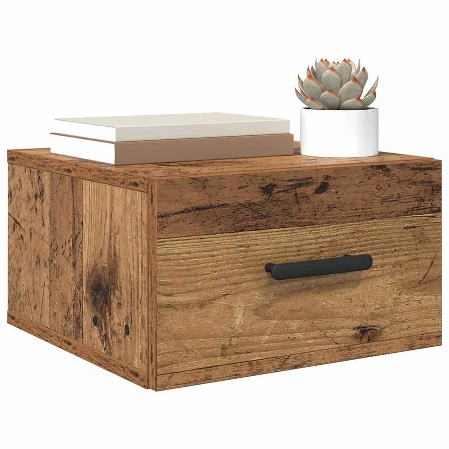 Cabinet de chevet 2 pcs Bois ancien 35 x 35 x 20 cm - 3
