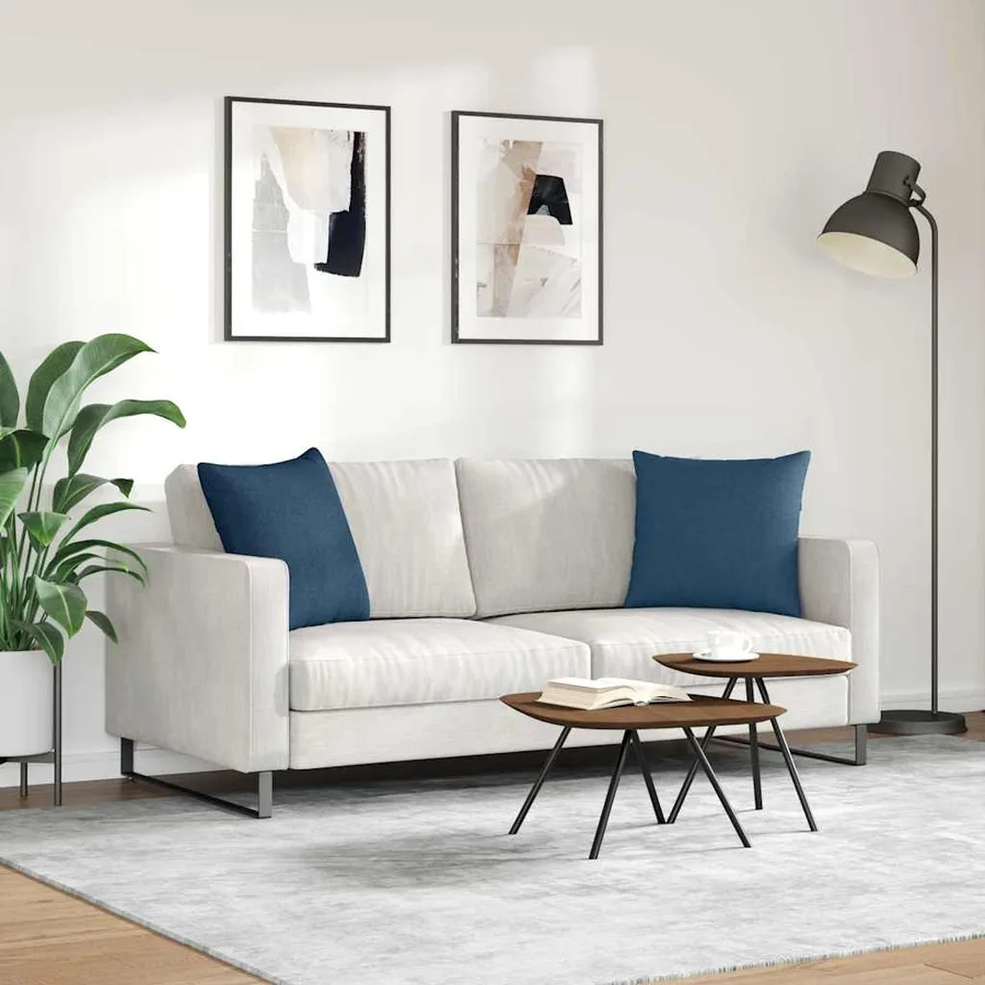 Coussins de canapé 2 pcs Bleu 50 x 50 cm tissu - 4
