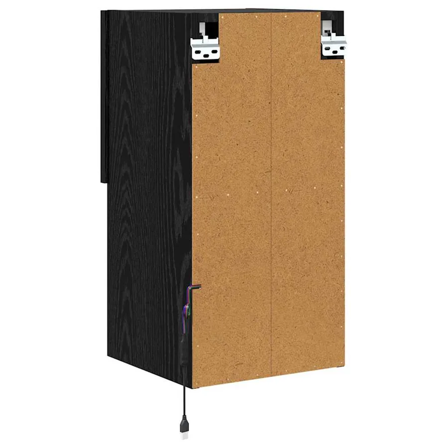 Meuble TV mural Chêne noir 30,5 x 30 x 60 cm Bois d'ingénierie - 11