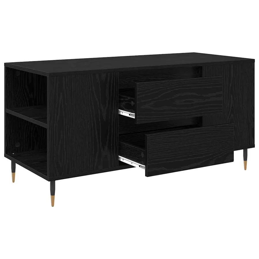 Table basse Chêne noir 102 x 44,5 x 50 cm Bois d'ingénierie - 5
