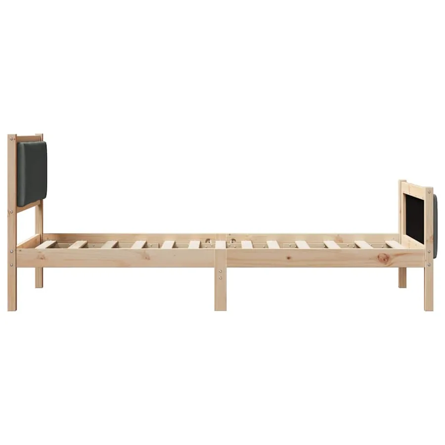 Cadre de lit avec tête de lit Gris foncé 90 x 200 cm tissu - 6