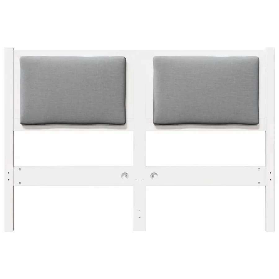 Tête de lit Autre Blanc 135 cm Bois massif en pin - 4