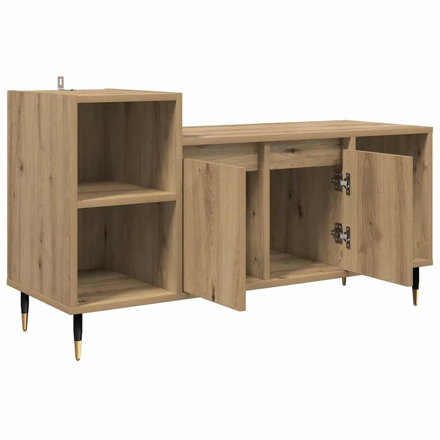 Meuble TV 100 x 35 x 55 cm Chêne artisanal Bois d'ingénierie - 5