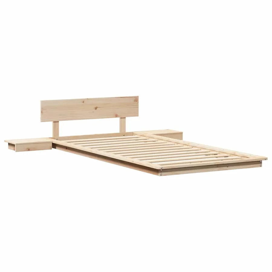 Cadre de lit Marron 100 x 200 cm bois - 4