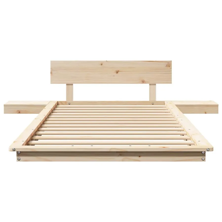 Cadre de lit Marron 100 x 200 cm bois - 5