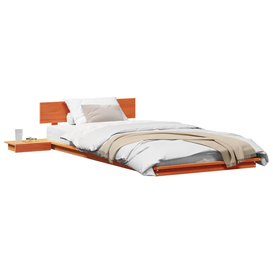 Cadre de lit Marron 90 x 190 cm bois - 2