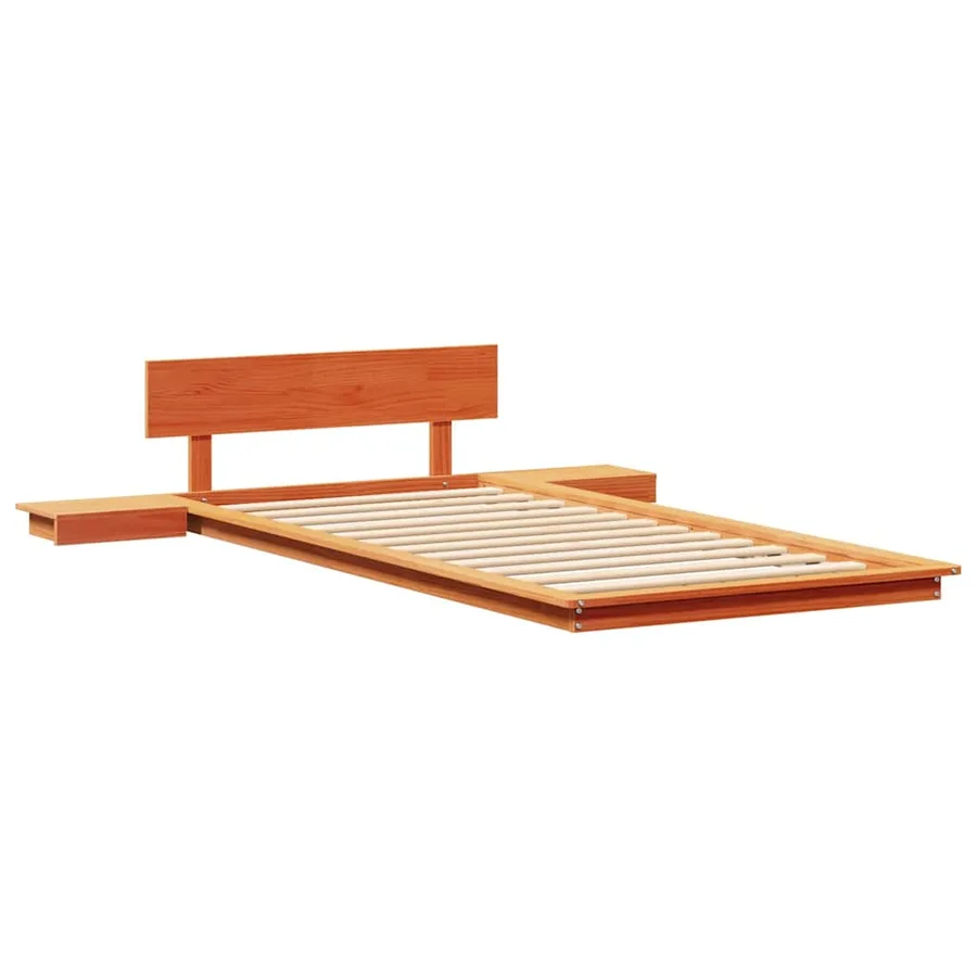 Cadre de lit Marron 90 x 190 cm bois - 4