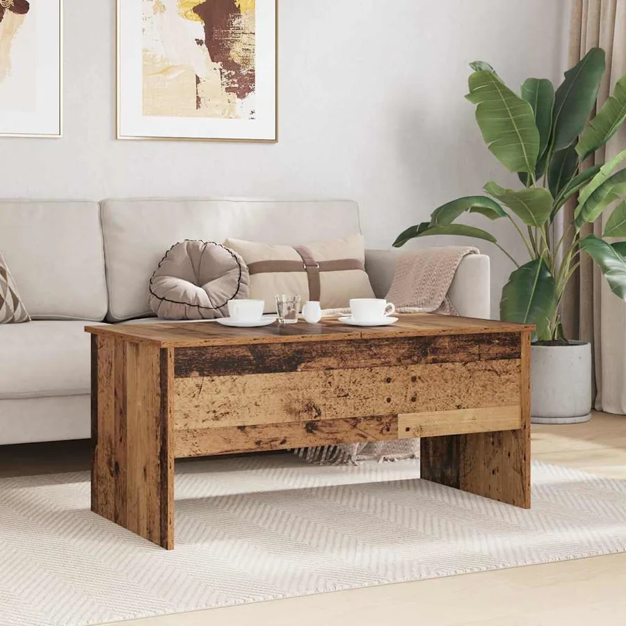 Table basse Bois Ancien 102 x 50,5 x 46,5 cm Bois d'ingénierie - 4