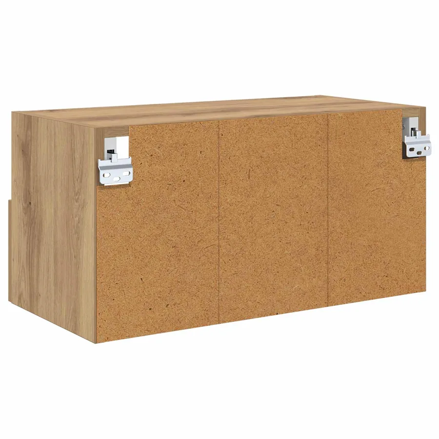 Meubles TV muraux 2 pcs Chêne artisanal Bois d'ingénierie - 9